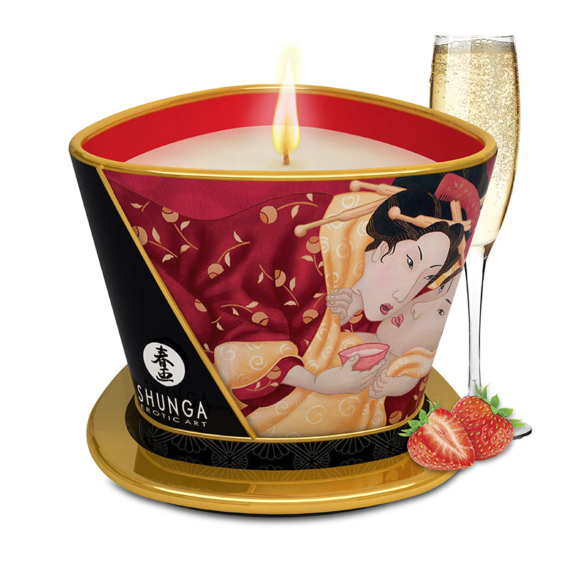 Massage Candle - Romance - Sparkling Strawberry  Wine